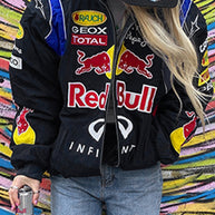 WW | Weinlese Moto Jacke Mit Kontrastfarbdruck