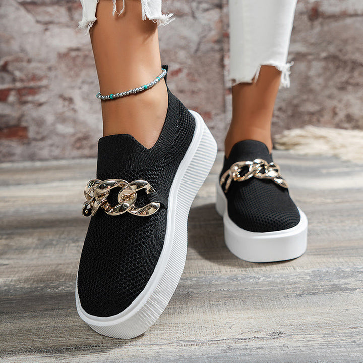 W&W Mode Flachschuhe für Damen - Atmungsaktive Mesh-Schuhe