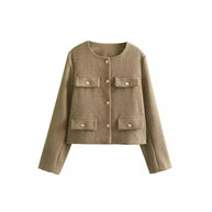 WW | Schicke und elegante Blazerjacke mit Knopfverschluss für Damen