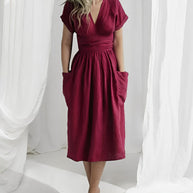 WW - Strickkleid mit Schnürung und Taschen