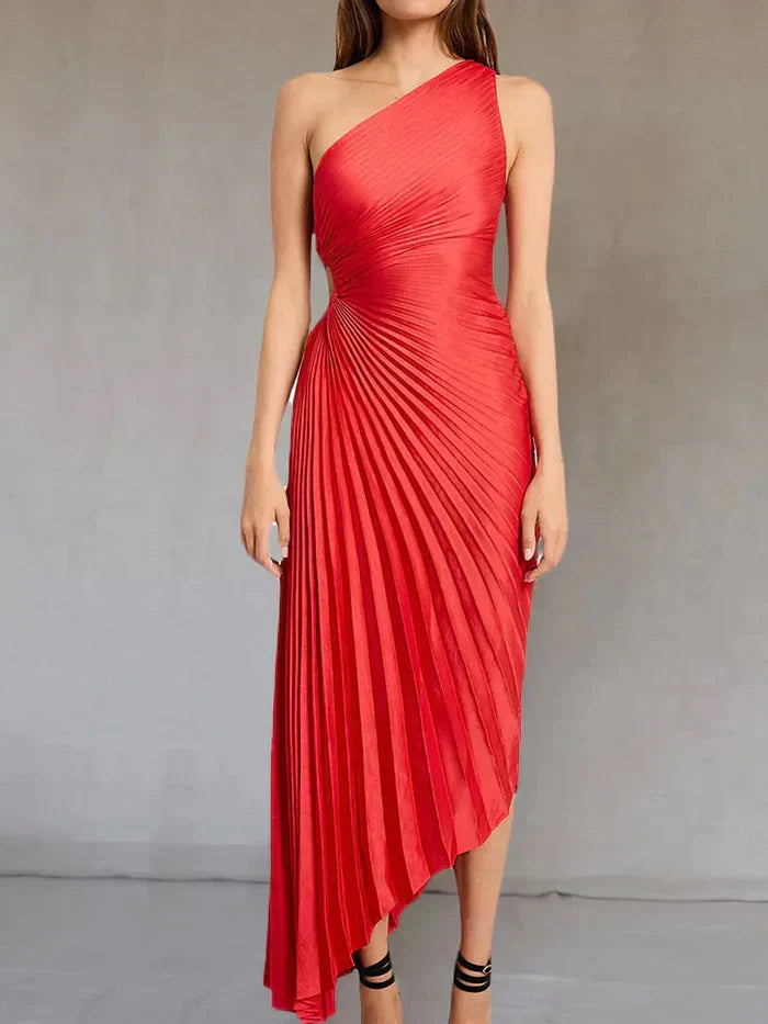 W&W Mode | One Shoulder Maxikleid