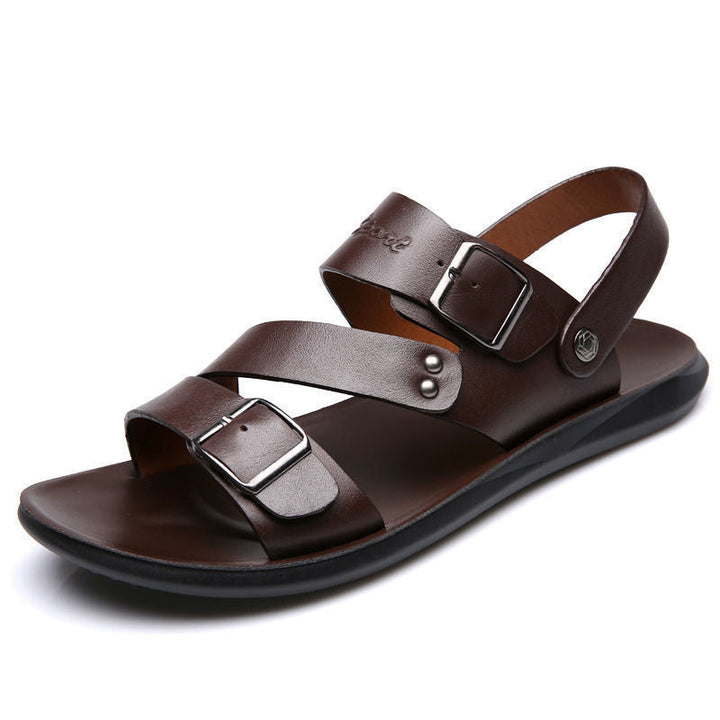 W&W Mode | Sandalen Aus Spaltleder Mit Schnalle
