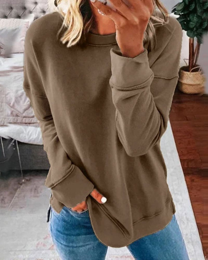 W&W Mode | Einfarbiger Damen Sweatshirt