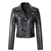 WW - Revers Reißverschluss Slim Fit Lederjacke