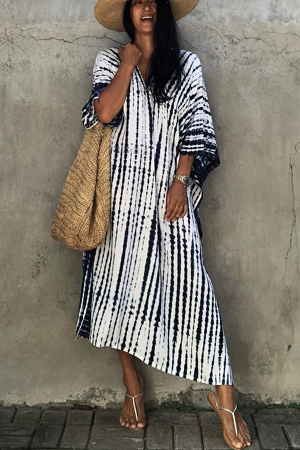 W&W Mode Freely – Lockeres Überwurfkleid im Batik-Boho-Stil
