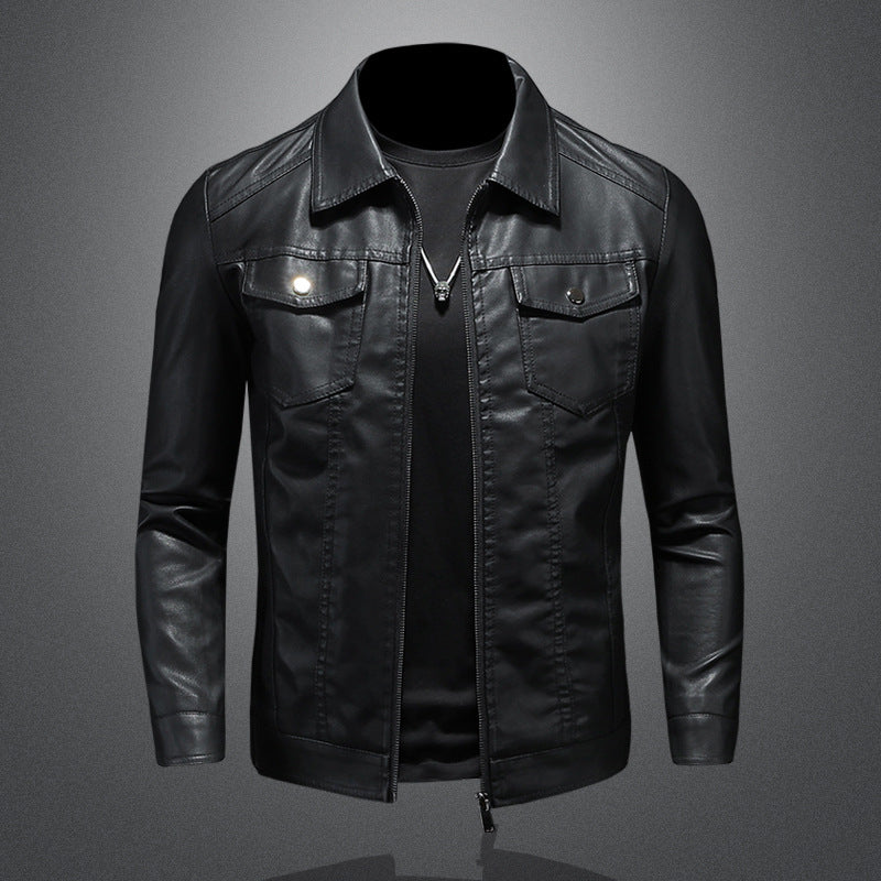 W&W Mode | Herren-Lederjacke im Vintage-Stil