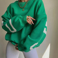 WW | Damenpullover mit lässigem Druck