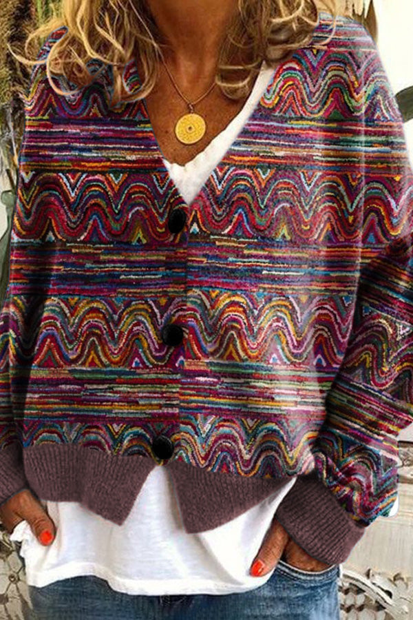 WW | Bedruckte Boho-Weste im Vintage-Stil