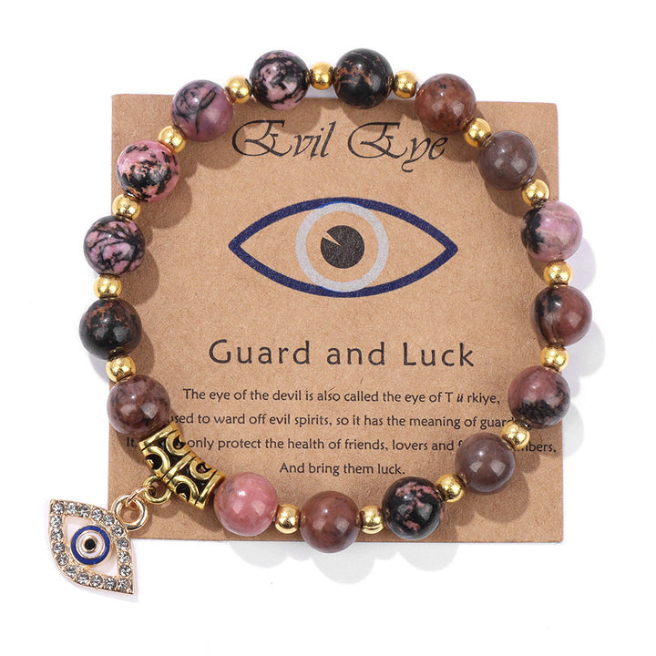 Perlenarmband mit Blatt-, Herz- und Sternmotiven
