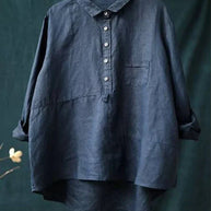 WW | Damen Leinen Langarmshirt