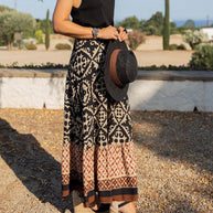 WW | Boho Lange Rock Mit Print