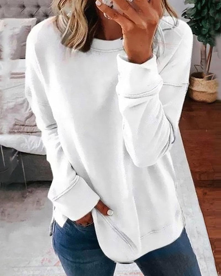 W&W Mode | Einfarbiger Damen Sweatshirt