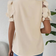 WW | Bluse mit Transparenten Puffärmeln