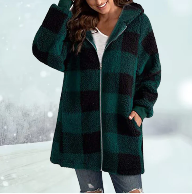 W&W Mode | Karierte Jacke mit Kapuze: Wintersaison