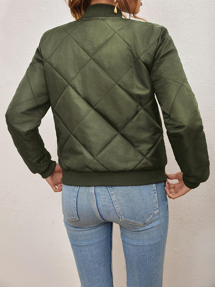 W&W Mode | Argyle-Muster Bomberjacke für Frauen