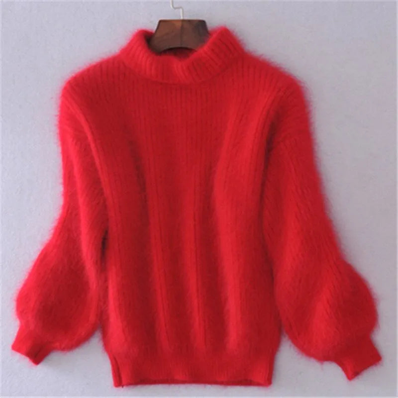 WW | Locker Gestrickter Damenpullover Einfarbige Farben