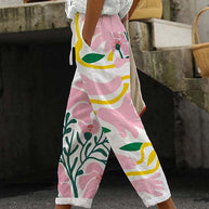 WW | Bequeme Weite Hose Mit Modernem Print Für Frauen
