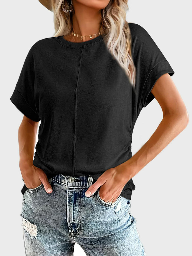 WW | Raffiniertes Rundhals Kurzarm T-Shirt