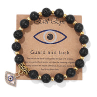WW | Glückliches Türkisches Böses Augen Anhänger Perlenarmband