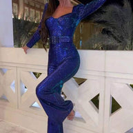 WW | Pailletten-Jumpsuit Für Damen Mit Glitzer-Effekt Und Elegantem Schnitt