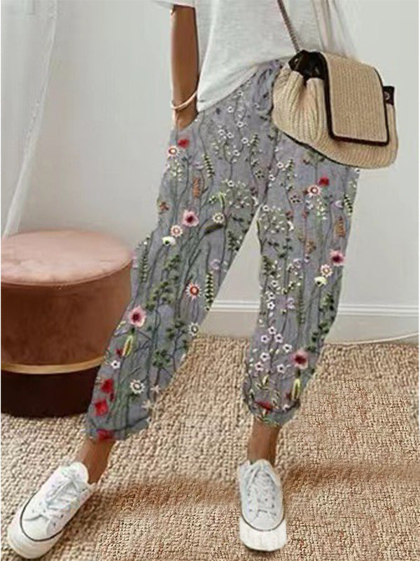 WW | Lässige Baumwoll Leinen Hose Für Damen