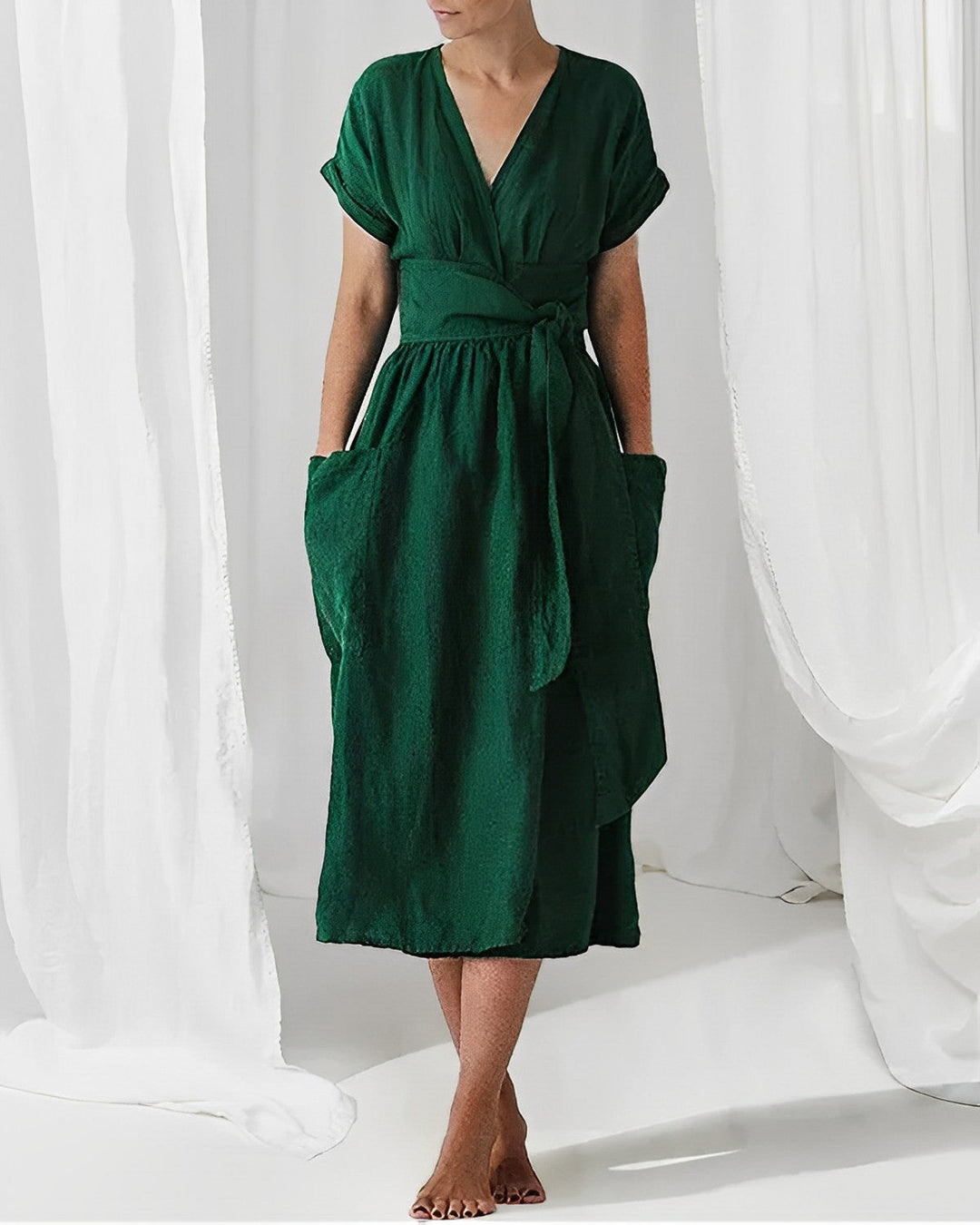W&W Mode - Strickkleid mit Schnürung und Taschen