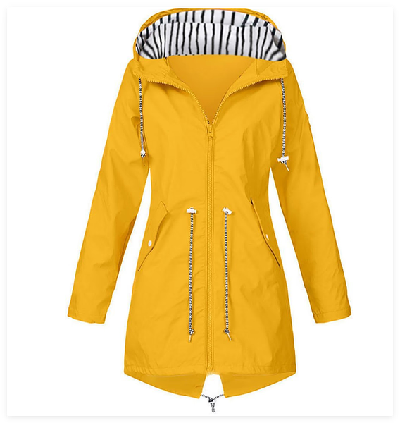 Wasserdichte Jacke mit Kapuze