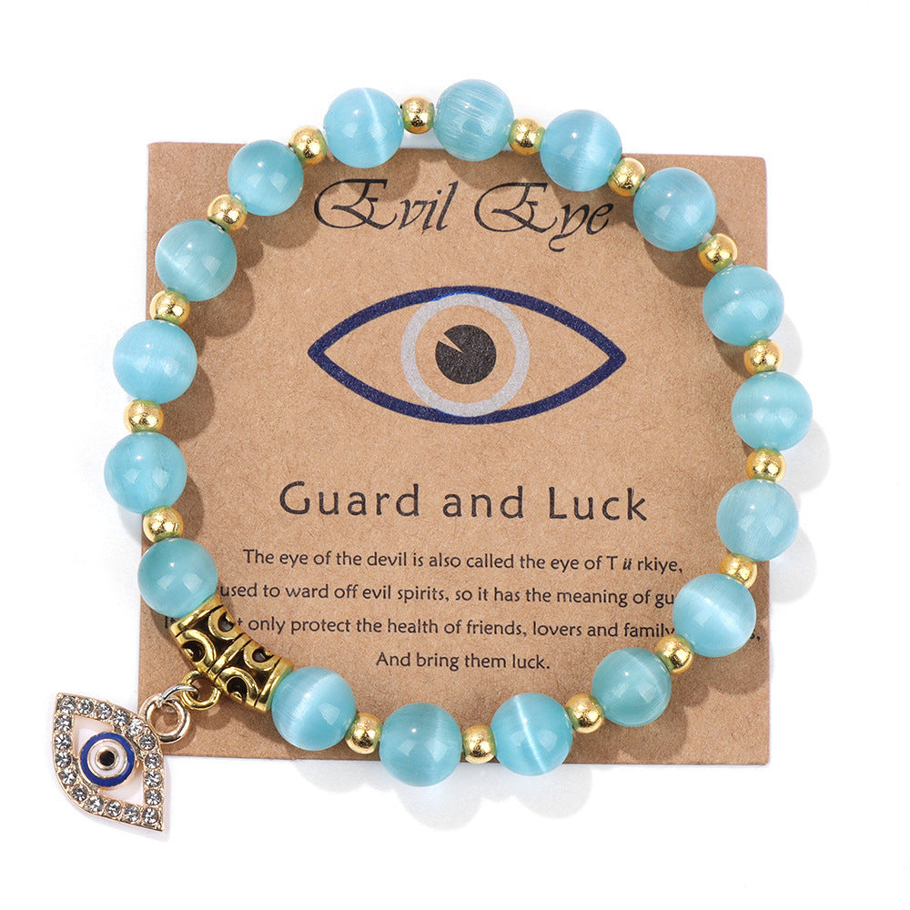 Perlenarmband mit Blatt-, Herz- und Sternmotiven
