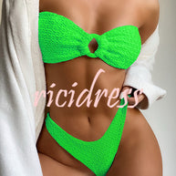 WW Bandeau-Bikini mit Ringausschnitt