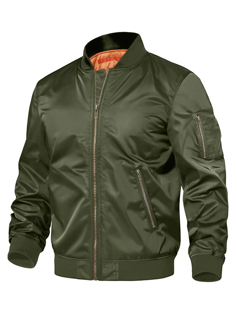 WW | Herren Baseballjacke Für Frühjahr Und Herbst Mit Reißverschluss