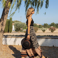WW | Boho Lange Rock Mit Print