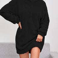 WW | Bequemer Plüschstoff Kleidpullover für Damen