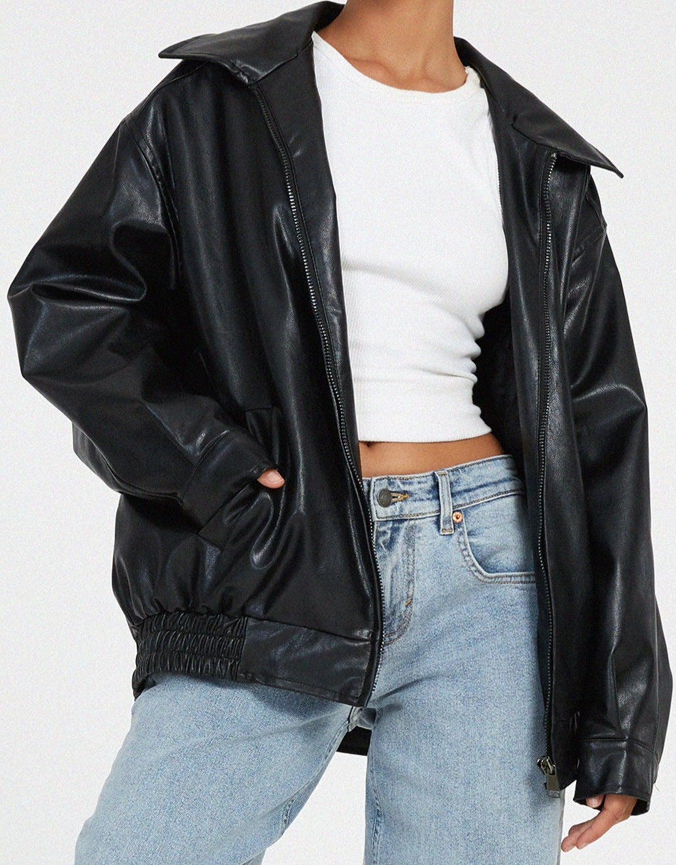 WW | Übergröße Lederjacke