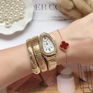 WW | Luxuriöse Goldene Wickelarmbanduhr
