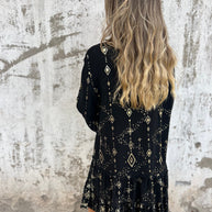 WW | Boho Metallic Hemdkleid