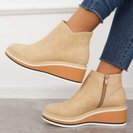 W&W - Stilvolle Stiefeletten mit Zipper und Plateau