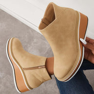 W&W - Stilvolle Stiefeletten mit Zipper und Plateau