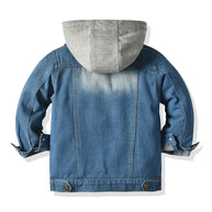 WW Denim-Jacke mit Kapuze
