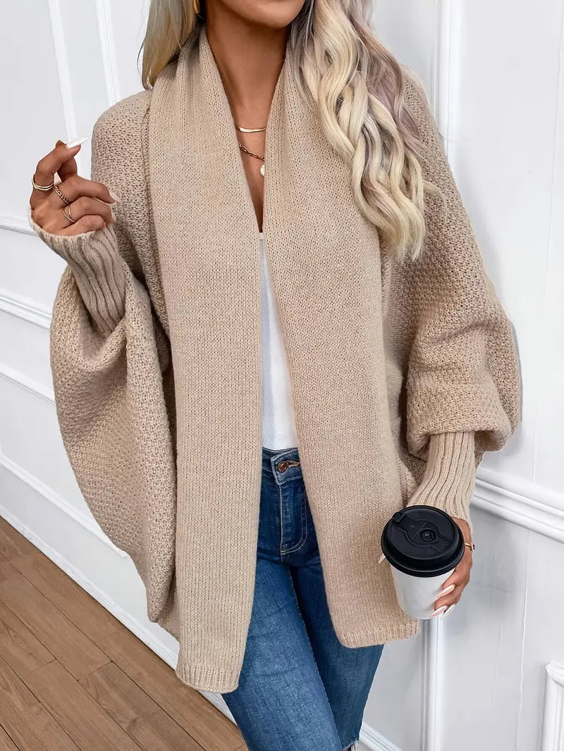 WW | Lässige Oversized Gestrickte Weste Für Damen