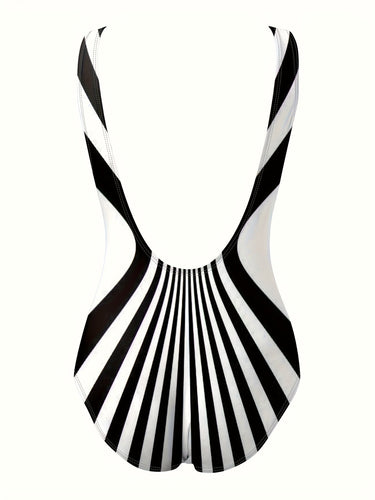 WW | Optische-Illusion-Einteiler mit Auffälligem Kontrast für Damen