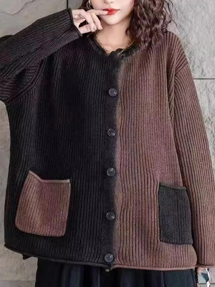 WW | Oversize Strickjacke mit Farbverlauf