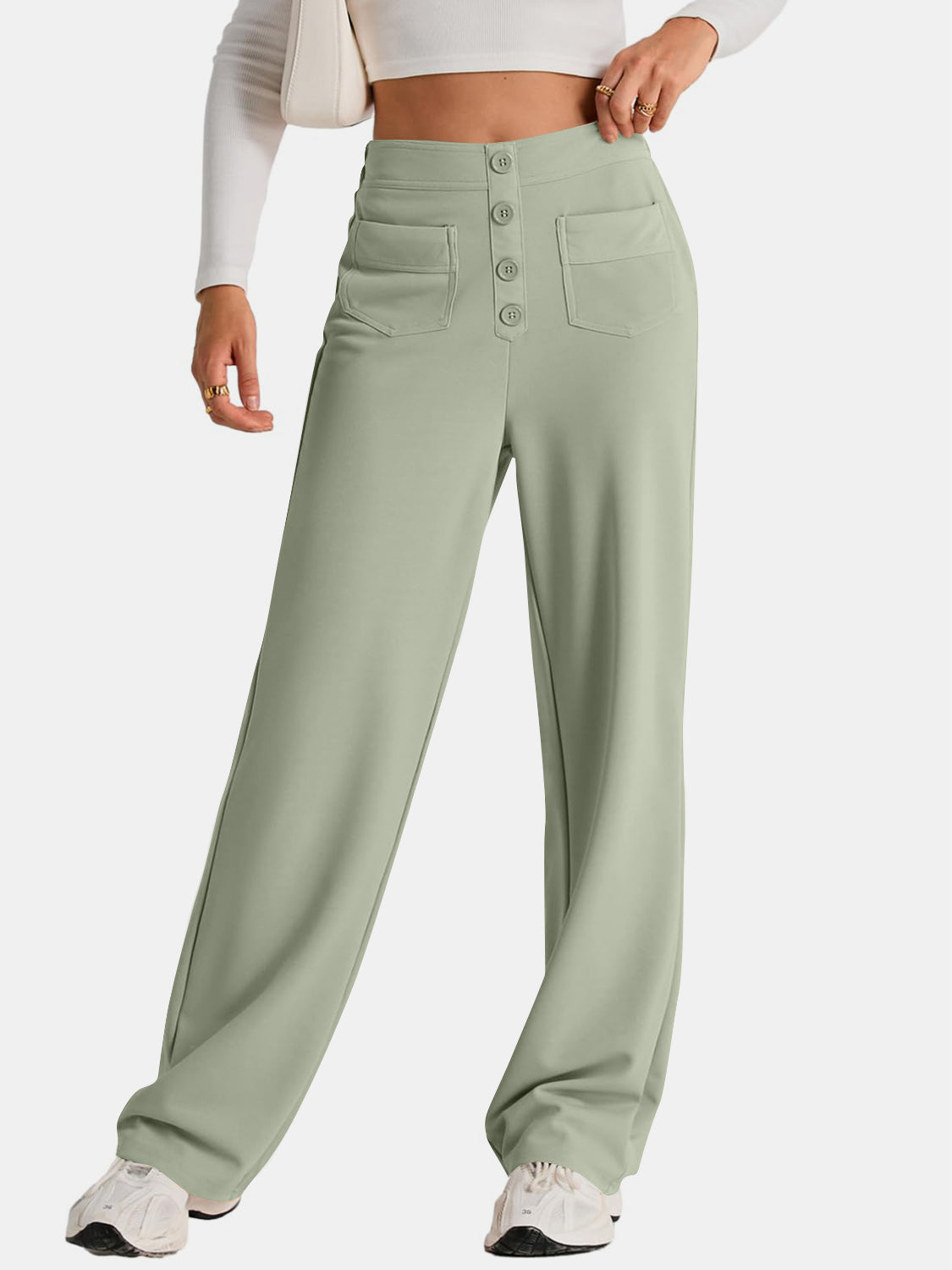 WW | Taille Weite Hose Mit Taschen Elegant Und Komfortabel