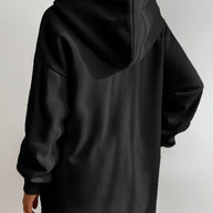 WW | Comfort - Extrem bequemer langer Zip-Up-Plüsch-Hoodie mit Kapuze für Damen