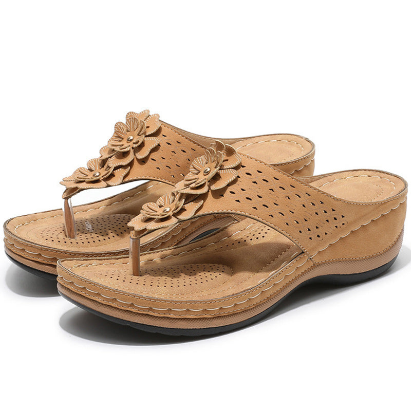 WW | Atmungsaktive Freizeitschuhe Mit Runder Kappe Und Fischgrätenmuster Blume