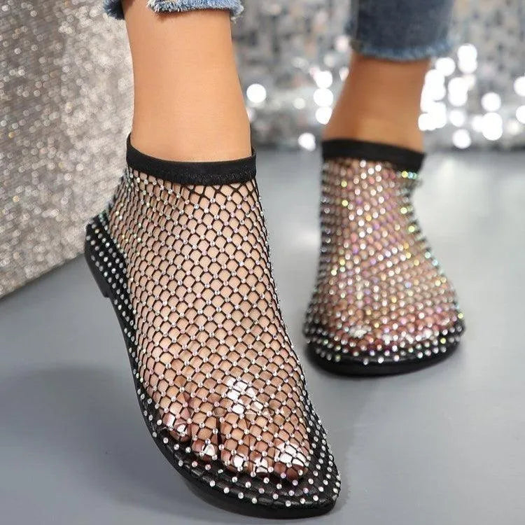 WW | Flatsandalen mit Strass-Design