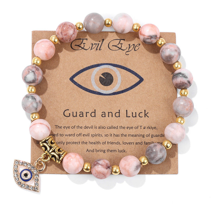 Perlenarmband mit Blatt-, Herz- und Sternmotiven