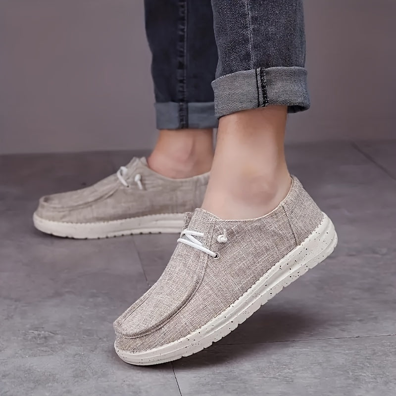 WW | Legere Herren Loafer Mit Einfarbigem Design Und Runder Schuhspitze