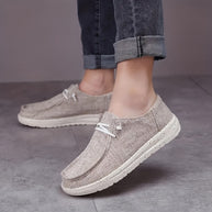 WW | Legere Herren Loafer Mit Einfarbigem Design Und Runder Schuhspitze