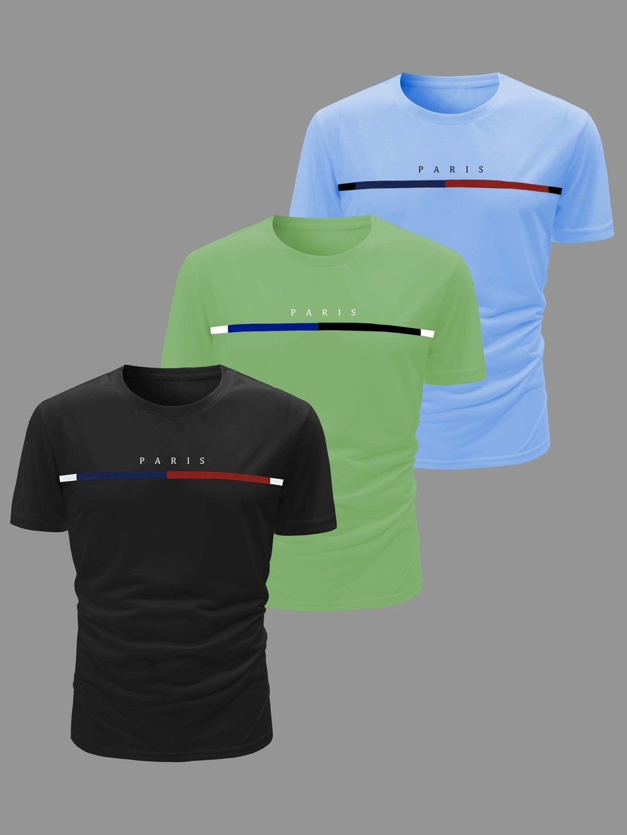 WW | 3 Pack Herren Lässig Kurzarm T-shirts
