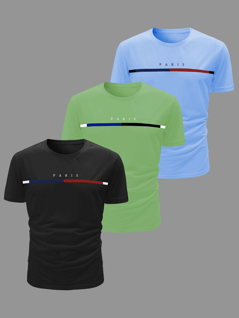 WW | 3 Pack Herren Lässig Kurzarm T-shirts